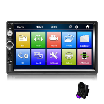 Stock EU Autoradio Podofo Radio Para Carro 2 Din Car Radio De Coche 7 "écran tactile Audio Vidéo Lecteur MP5 USB FM 7023B