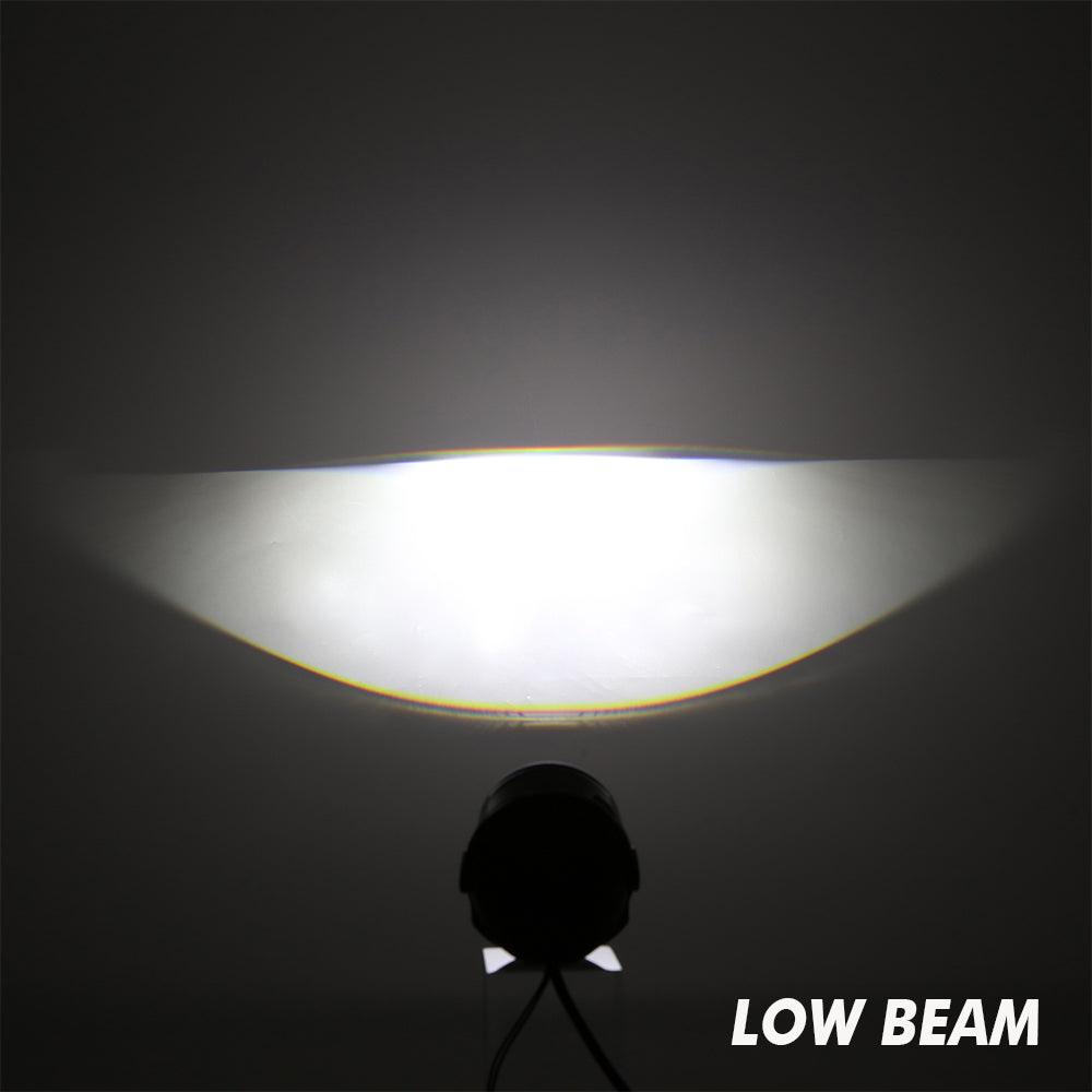 عدسة عرض LED ثنائية 70 واط، مقاس 2 بوصة، ضوء ضبابي، عدسة فيلم زرقاء 6000 كلفن، مناسبة لسيارات تويوتا/هوندا | قطعتان/مجموعة