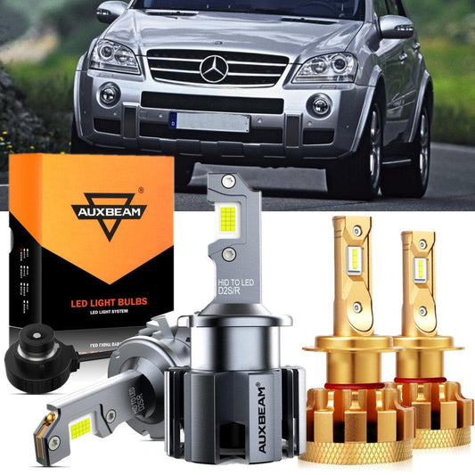 For 2007 Mercedes-Benz ML63 AMG with HID headlamps LED Light Bulbs High Low Beam Bundle - Auxbeam  – éclairage LED auto