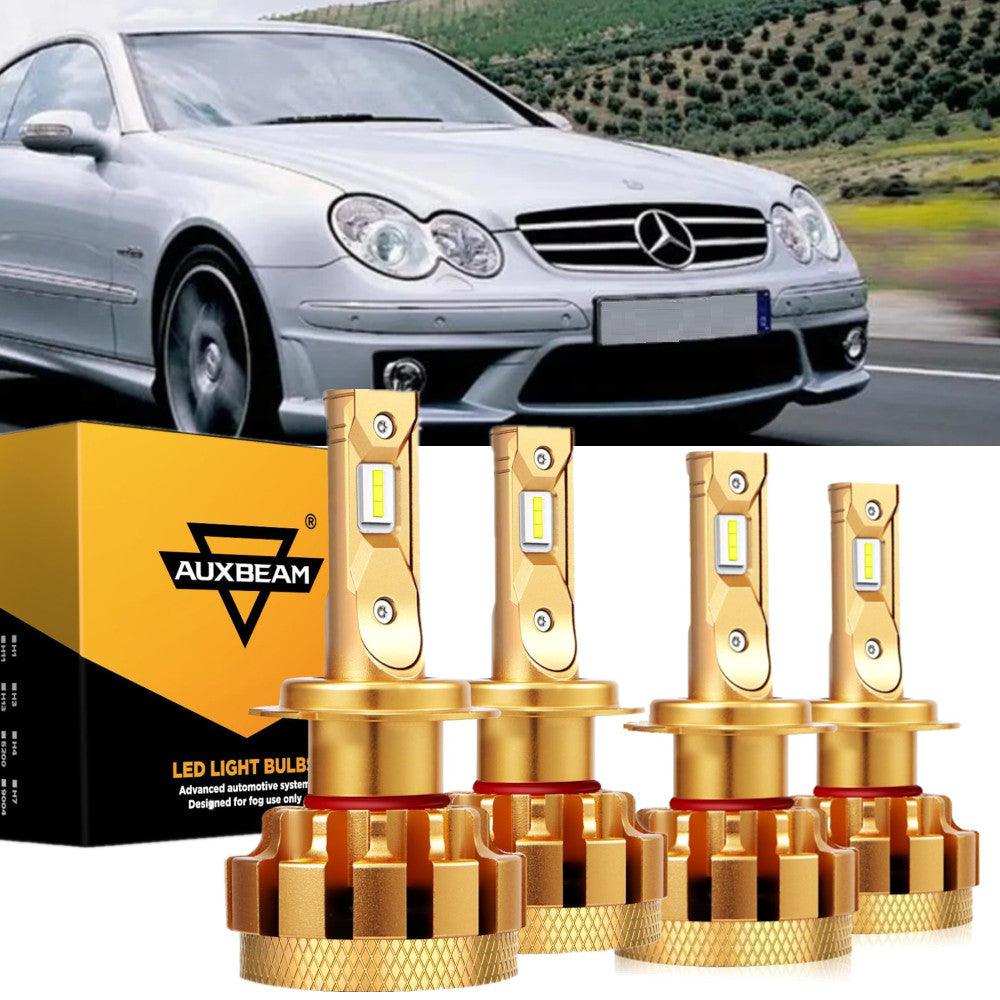 For 2007-2009 Mercedes-Benz CLK63 AMG with Halogen Headlamps F-16 Plus Series Built-in Canbus LED Light Bulbs High Low Beam Bundle - Auxbeam  – éclairage LED auto