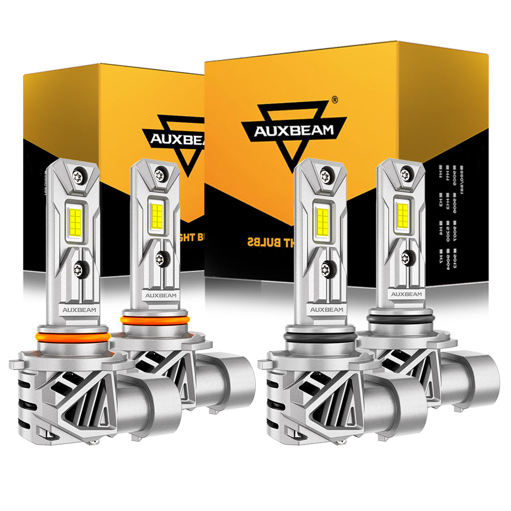 🆕9005+9006 LED Headlight Bulbs 70W 20000LM Q26 Series 1:1 Size Plug-n-Play 6500K Cool White | 4 Bulbs