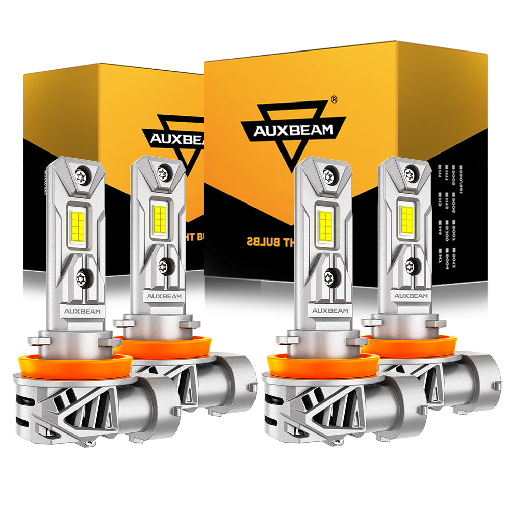 🆕H11+H11 LED Headlight Bulbs 70W 20000LM Q26 Series 1:1 Size Plug-n-Play 6500K Cool White | 4 bulbs