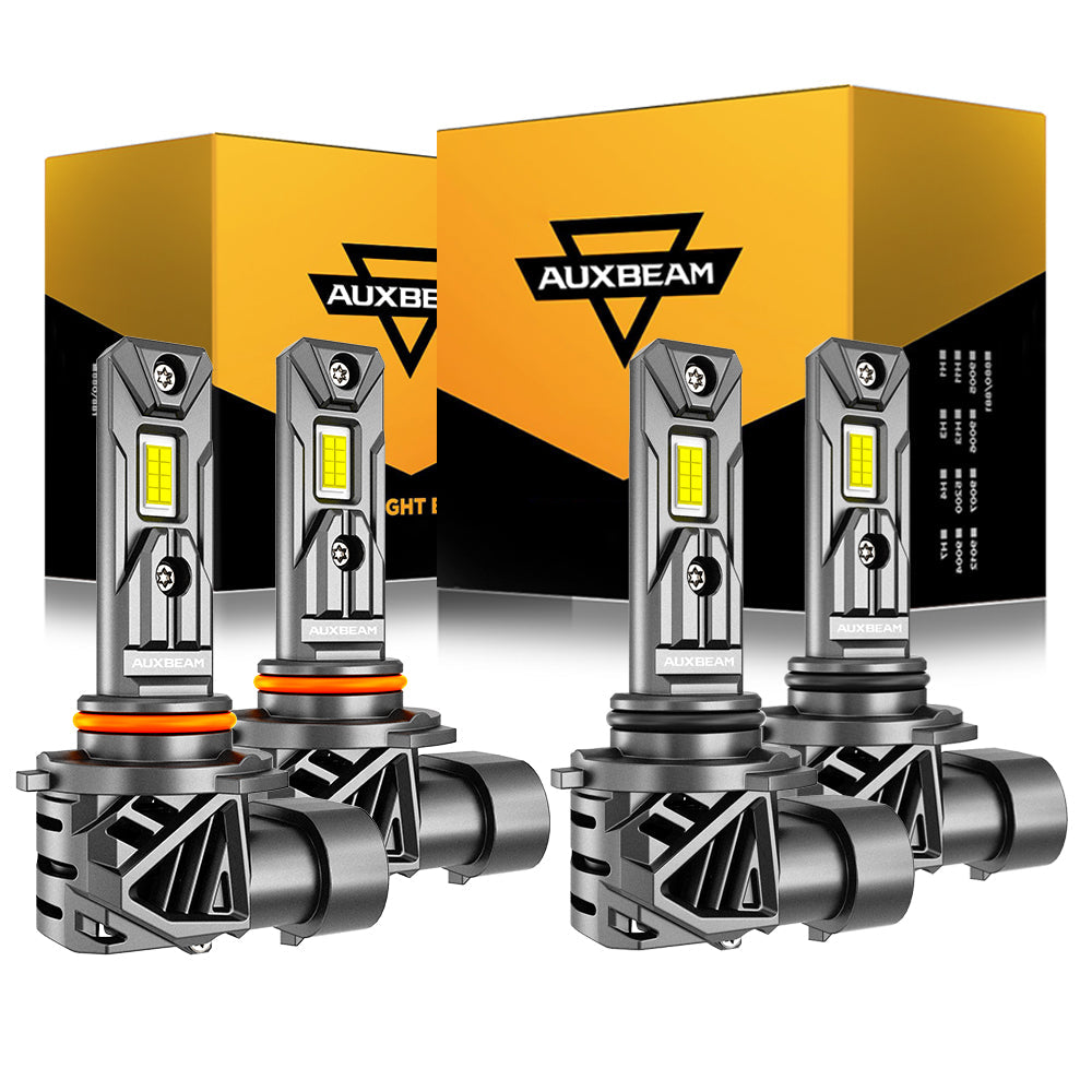 🆕9005+9006 LED Headlight Bulbs 90W 22000LM Q26S Series 1:1 Same OEM Size 6500K Cool White | 4 Bulbs