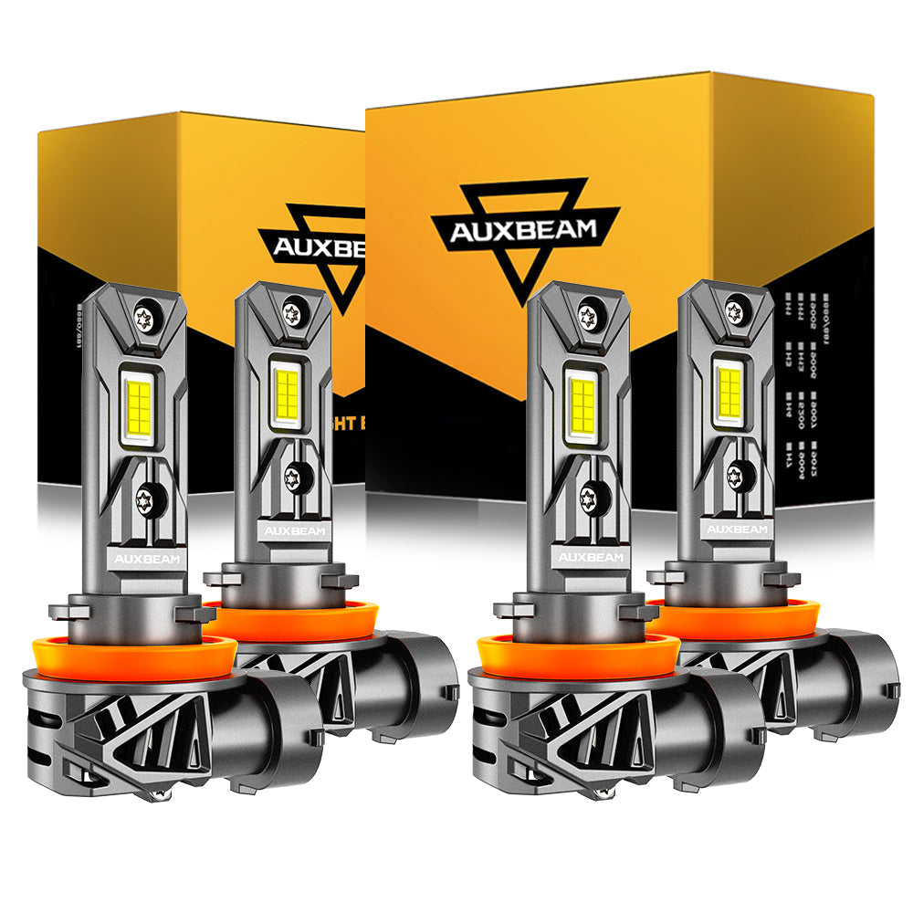 🆕H11+H11 LED Headlight Bulb 90W 22000LM Q26S Series 1:1 Same OEM Size 6500K Cool White | 4 bulbs