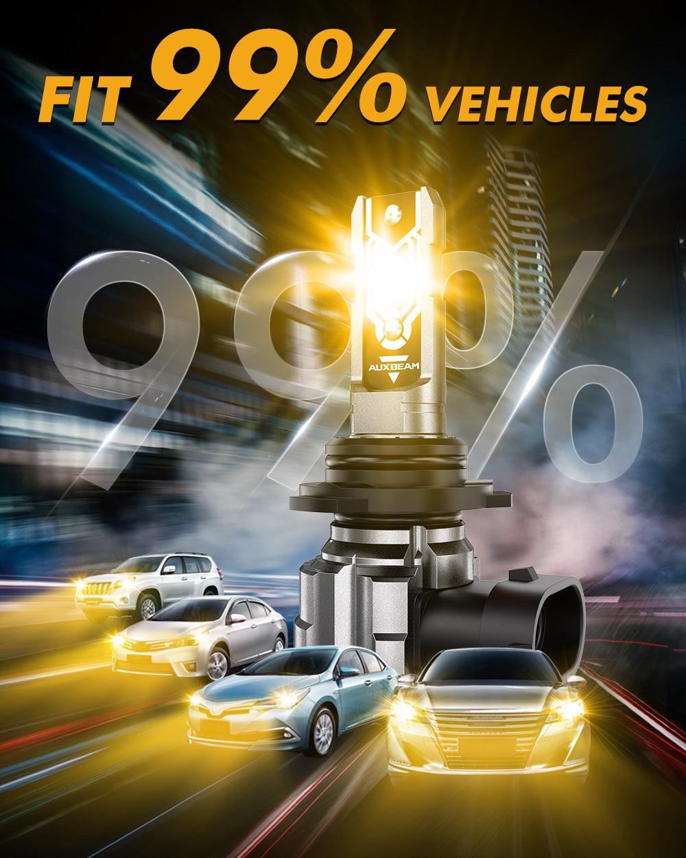 🆕9006 HB4 LED Fog Light/DRL Bulbs 50W 10000LM 3000K Golden Yellow Q5 Series | 2 Bulbs