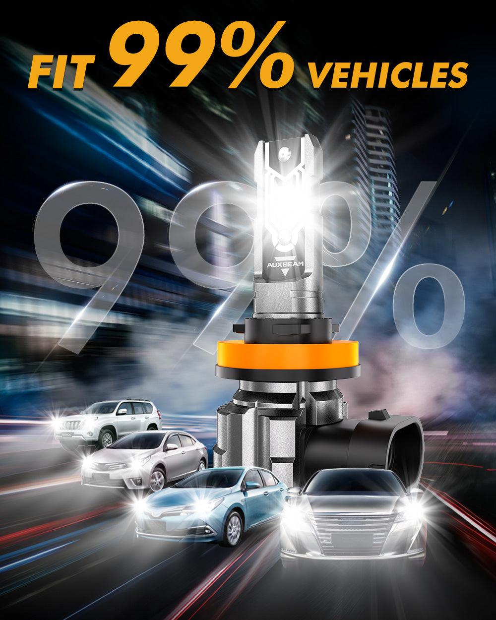 🆕H11 H9 H8 H16JP LED FOG Light/DRL Bulbs 50W 10000LM 6500K Cool White Q5 Series | 2 Bulbs