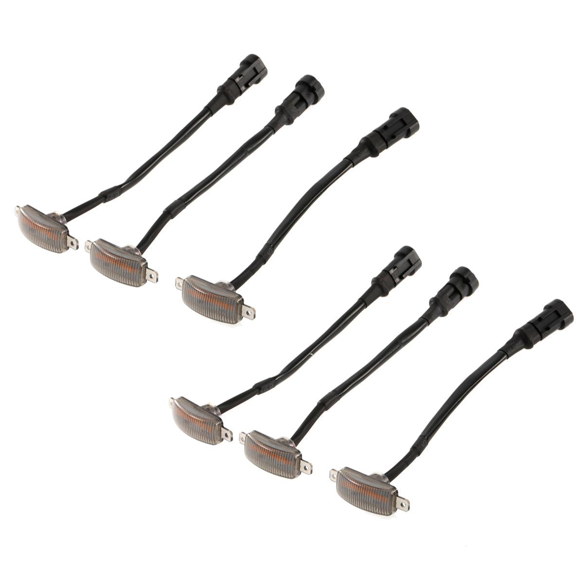 (3 قطع/مجموعة) مصابيح شبكية أمامية LED على شكل رابتور ضوء كهرماني مناسب لسيارة GMC Sierra 2500 HD 2016-2021 (غلاف كهرماني/غلاف مدخن)