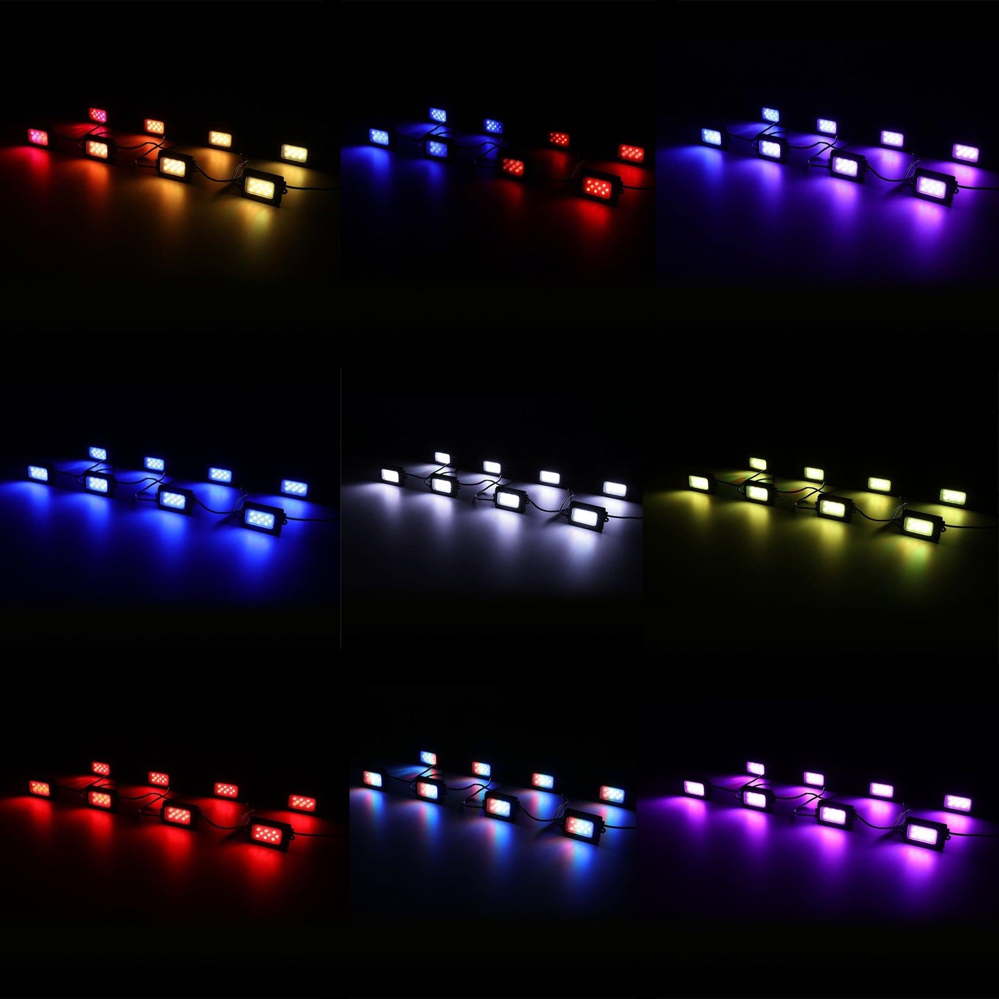 Magic Dream Color RGB LED Rock Lights Kit with Bluetooth APP Control, Multicolor Chasing Neon Underglow Lights for ATV UTV