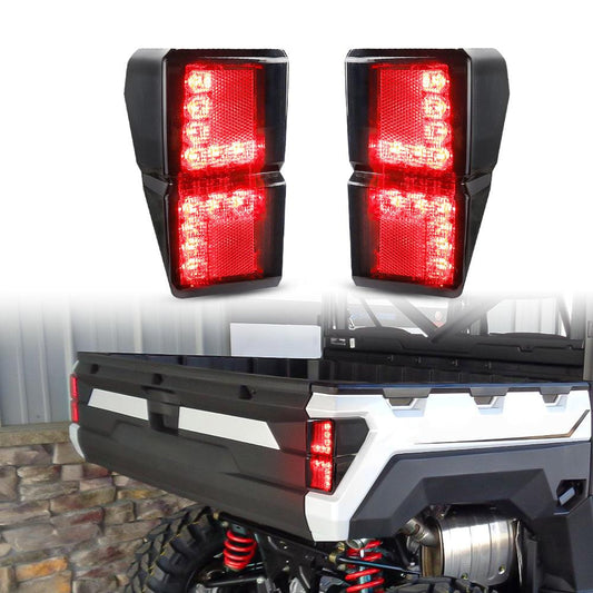 (قطعتان/مجموعة) مصابيح خلفية LED مدخنة لسيارة Polaris Ranger 1000