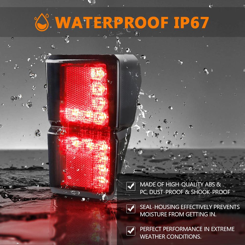 (قطعتان/مجموعة) مصابيح خلفية LED مدخنة لسيارة Polaris Ranger 1000