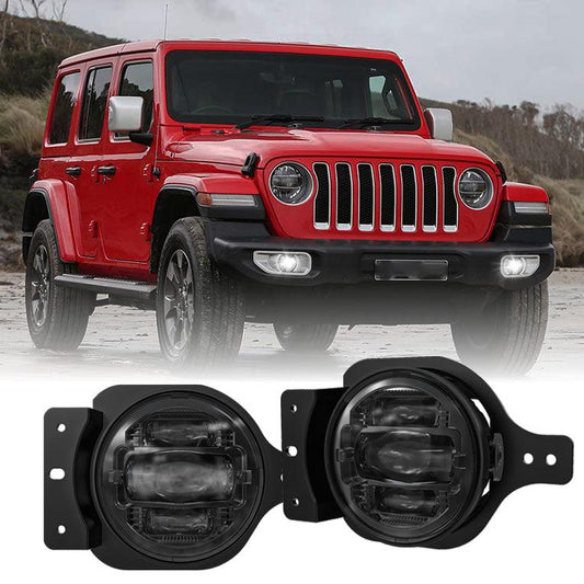 (2pcs/set) 4 Inch Replacement LED Fog Lights for Jeep Wrangler JL 2018 2019 2020