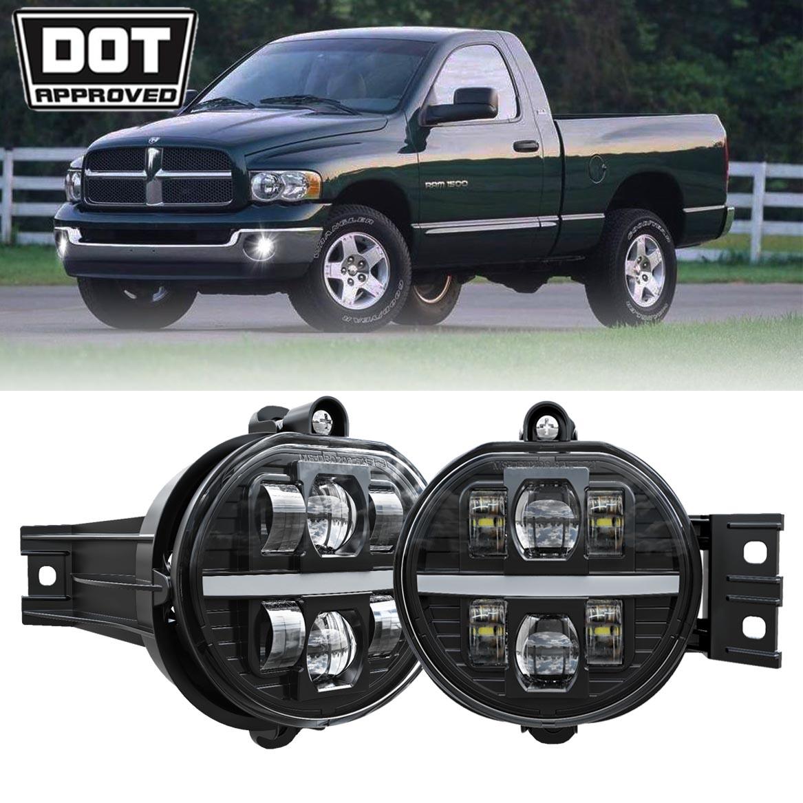 (2pcs/set) DOT Approved LED Fog Lights with DRL for 2002-2008 Dodge Ram 1500 and 2003-2009 Dodge Ram 2500 and 3500