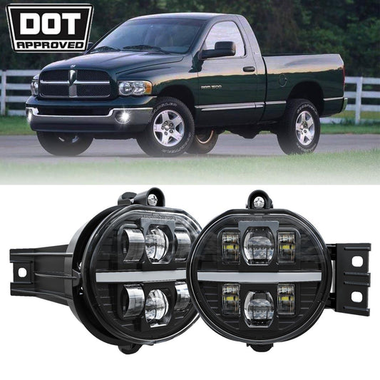 (2pcs/set) DOT Approved LED Fog Lights with DRL for 2002-2008 Dodge Ram 1500 and 2003-2009 Dodge Ram 2500 and 3500