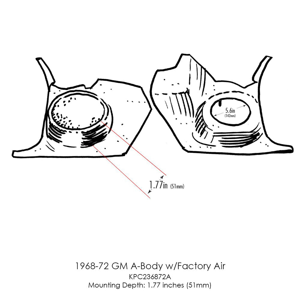 لوحات ركل RETROSOUND بدون مكبرات صوت R-463 لسيارة شيفروليه كامارو موديلات 1970-1981