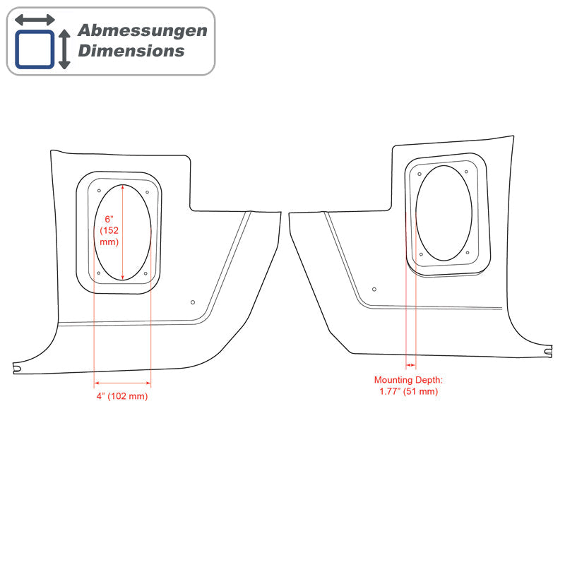 لوحات مفاتيح RETROSOUND بدون مكبرات صوت R-463N، طراز MOPAR 1970-1976