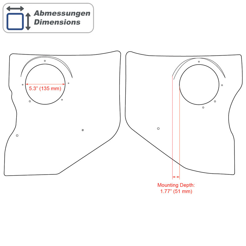 لوحات مفاتيح RETROSOUND بدون مكبرات صوت S-62، شيفروليه (1961-1962)