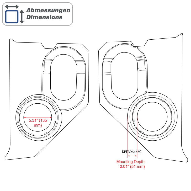 لوحات التحكم RETROSOUND بدون مكبرات صوت S-62، شاحنة شيفروليه (1960-1966)، أسود