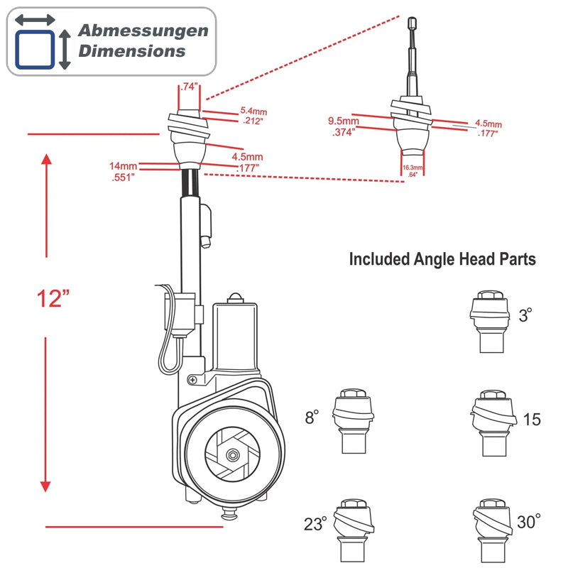 هوائي ريترو ساوند العالمي للتحكم عن بعد والمحرك الكهربائي الأوتوماتيكي بالكامل