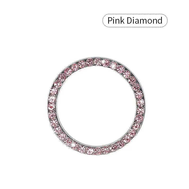 Crystal Engine Ignition Onekey Start Stop Push Button Switch Protective Cover Bling Girls Auto Accessories Car Interior Decor