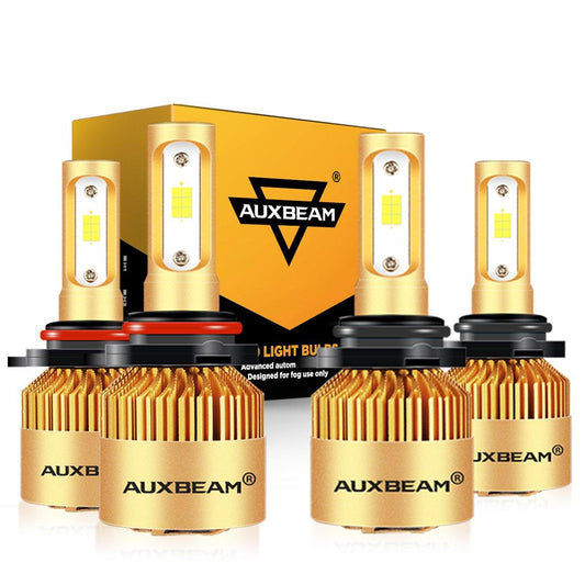 9005+9006 LED Headlight Bulbs 72W 8000LM S3 Series Fan Cooling 6500K Cool White | 4 Bulbs