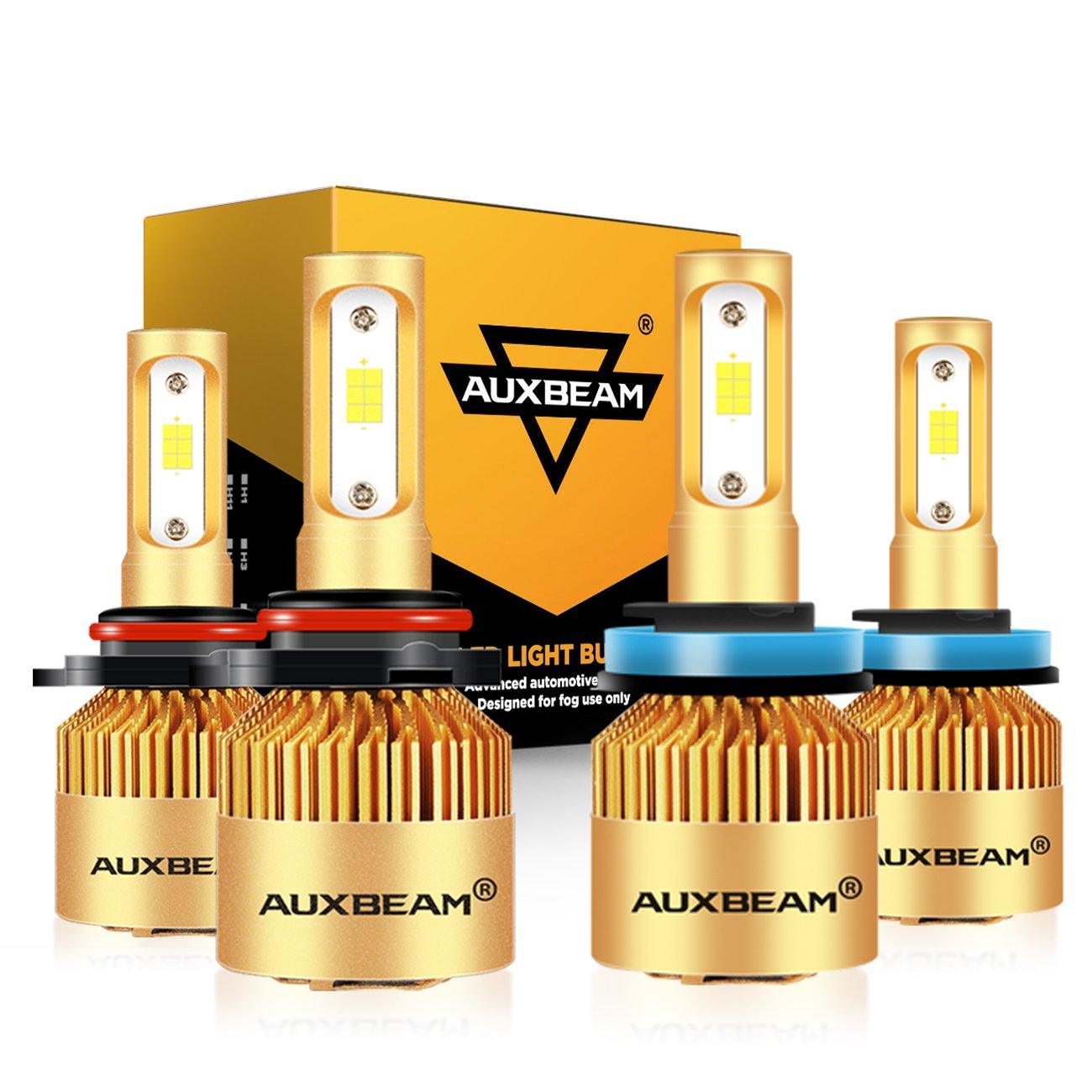 9005+H11 LED Headlight Bulbs 72W 8000LM S3 Series Fan Cooling 6500K Cool White | 4 Bulbs