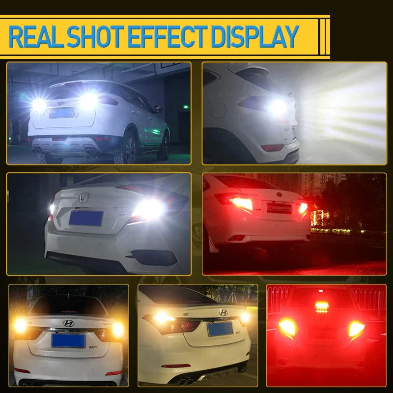 10 قطع T15 مصباح LED فائق السطوع للرجوع للخلف - 45 SMD 4014، متوافق مع CanBus 12 فولت متعدد الألوان (أبيض، أحمر، أزرق) مصباح موقف السيارة