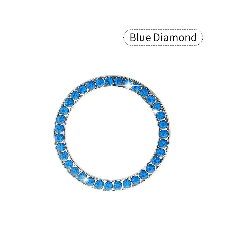 Crystal Engine Ignition Onekey Start Stop Push Button Switch Protective Cover Bling Girls Auto Accessories Car Interior Decor