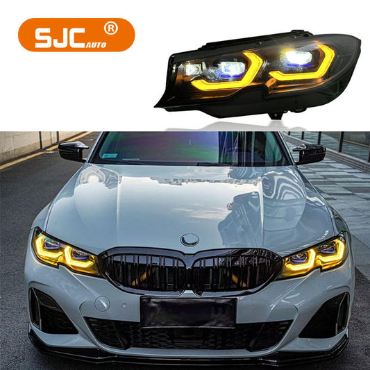 SJC لمصابيح أمامية LED لسيارة BMW الفئة الثالثة G20 G28 G80 موديل 2020-2022