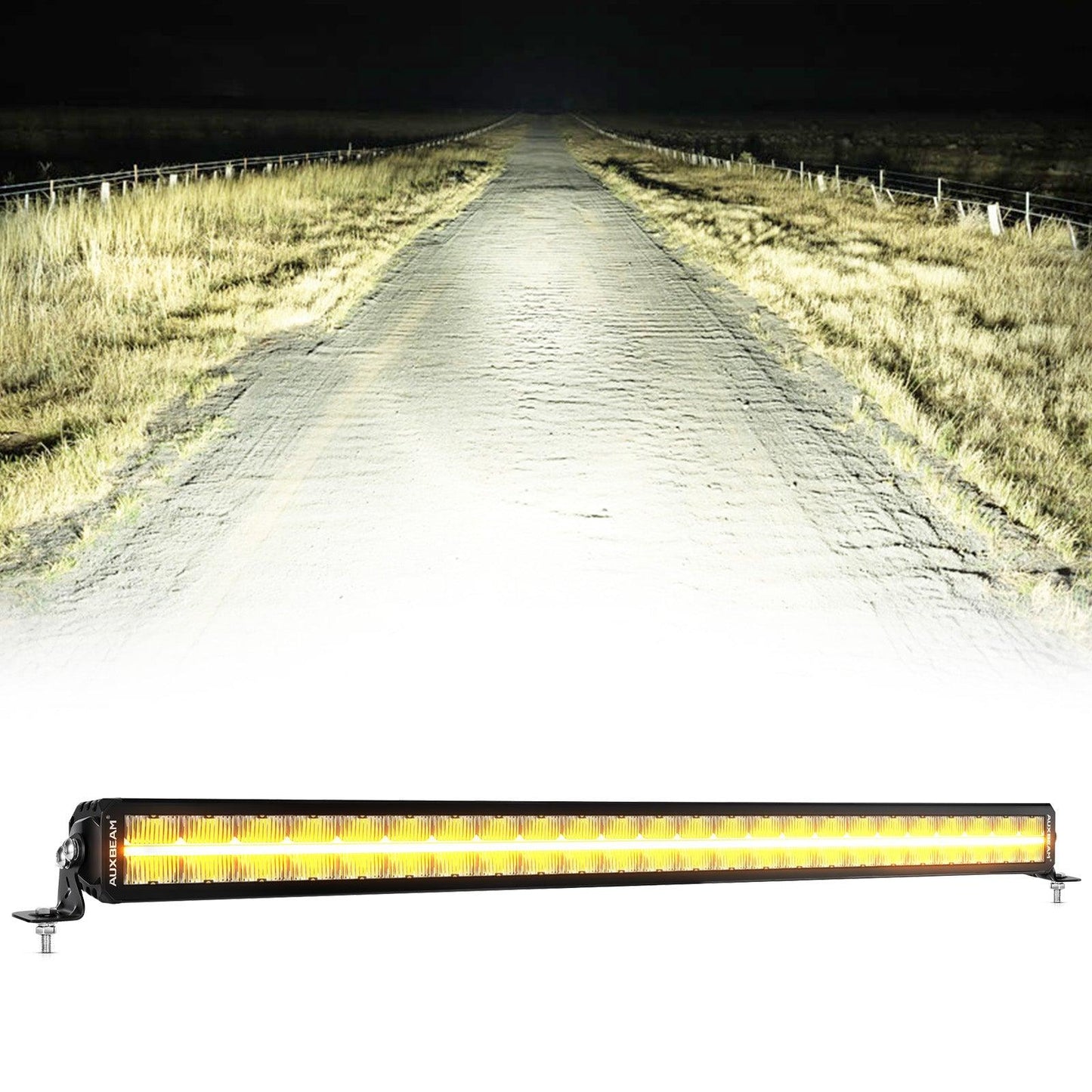 SP-DRL Series 12 Inch/22 Inch/32 Inch/42 Inch Off Road Double Row LED Light Bar With Amber&White DRL