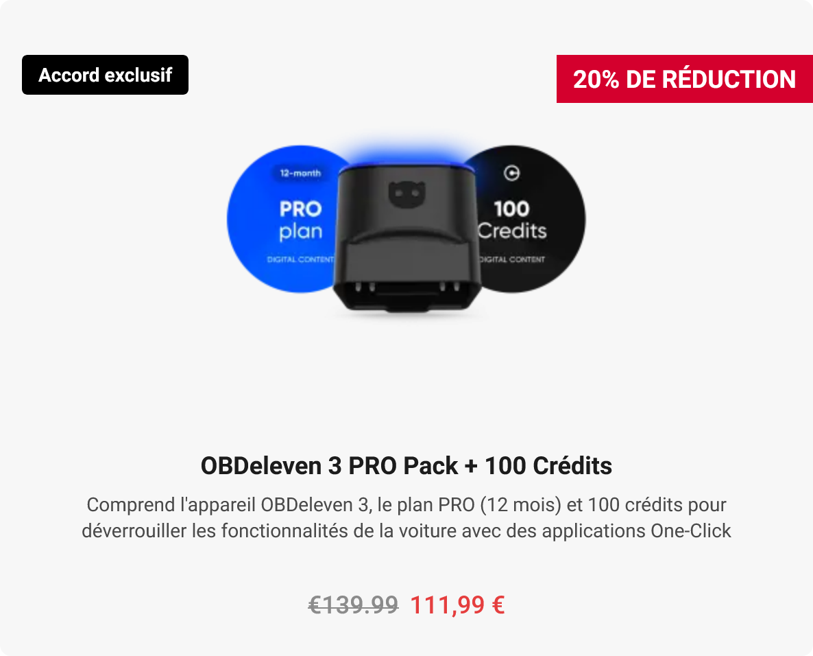 OBDeleven 3 PRO Pack + 100 Crédits – outil de diagnostic OBD2