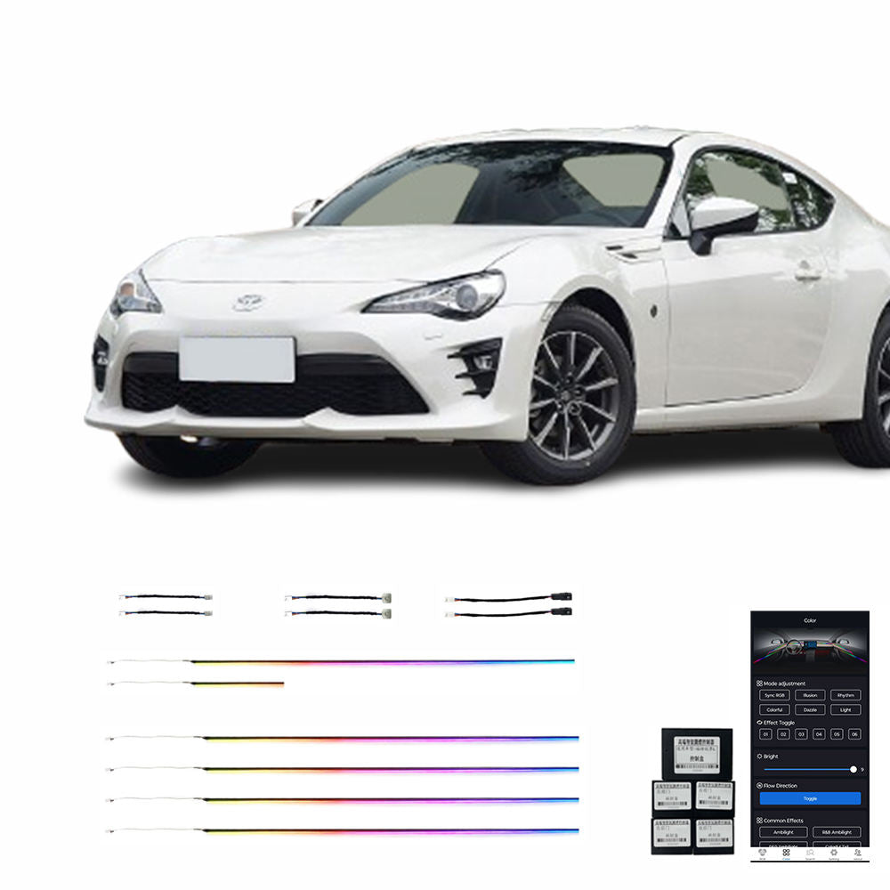 Toyota 13 19 86 Version LED 12 Lampes Haute Qualite Vente Usine Modification Eclairage Ambiant Interieur Voiture