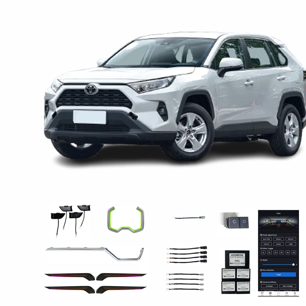 Lumière Ambiante Intérieure Pour Voiture Toyota 20-23 RAV4 Wildlander Dragon Scale 19 Lampes Avec Lumière Standard Pour Porte-Gobelet