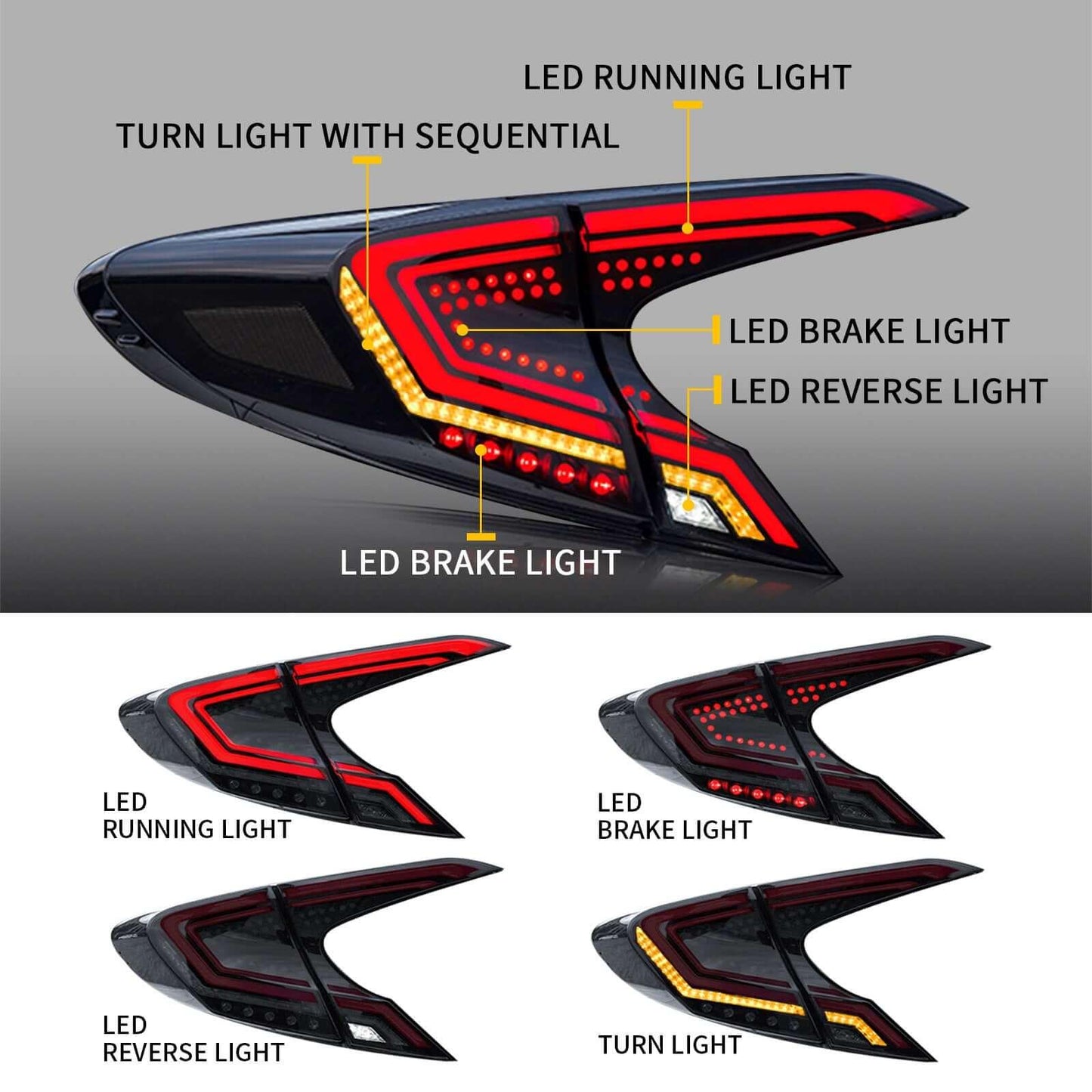 LED Tail Light Assembly For 2018-2020 Toyota CHR/C-HR