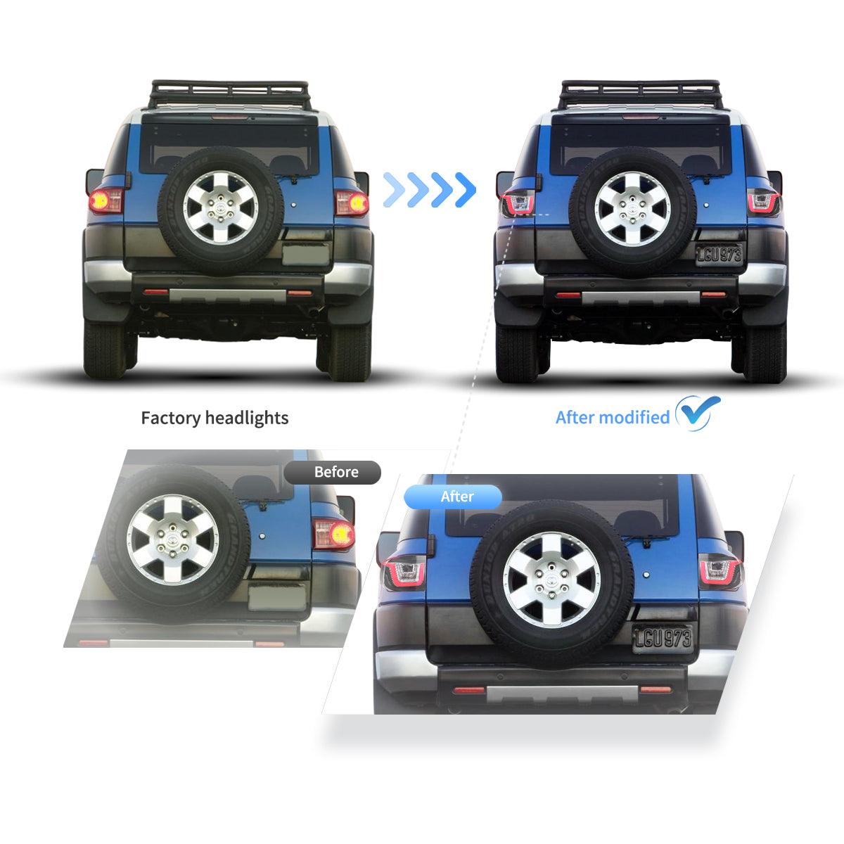 LED II Tail Lights Assembly For 2007-2014 Toyota FJ Cruiser (XJ10)