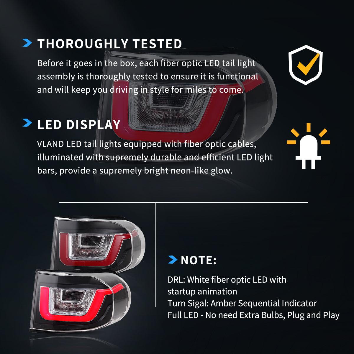 LED II Tail Lights Assembly For 2007-2014 Toyota FJ Cruiser (XJ10)