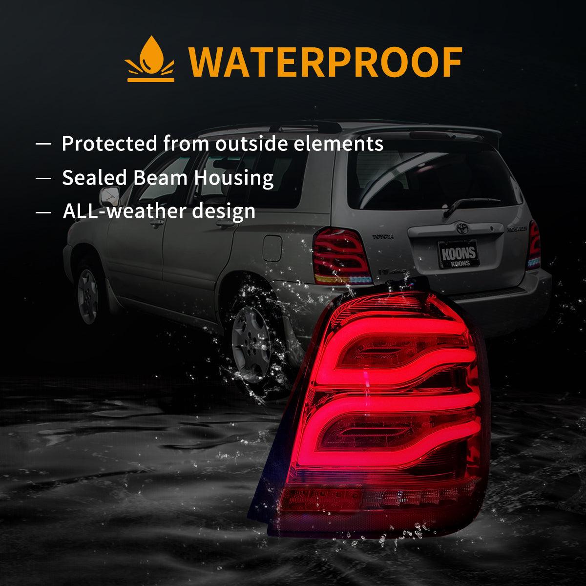 LED Tail Lights Assembly For 2001-2007 Toyota Highlander 1th Gen (XU20)