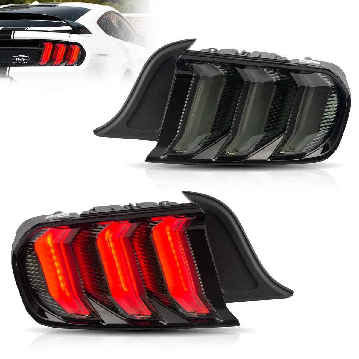 LED Tail Lights Assembly With 5 Modes Sequential Turn Signal For 2015-2023 Ford Mustang 6th Gen (S550) - Vland  – éclairage LED auto