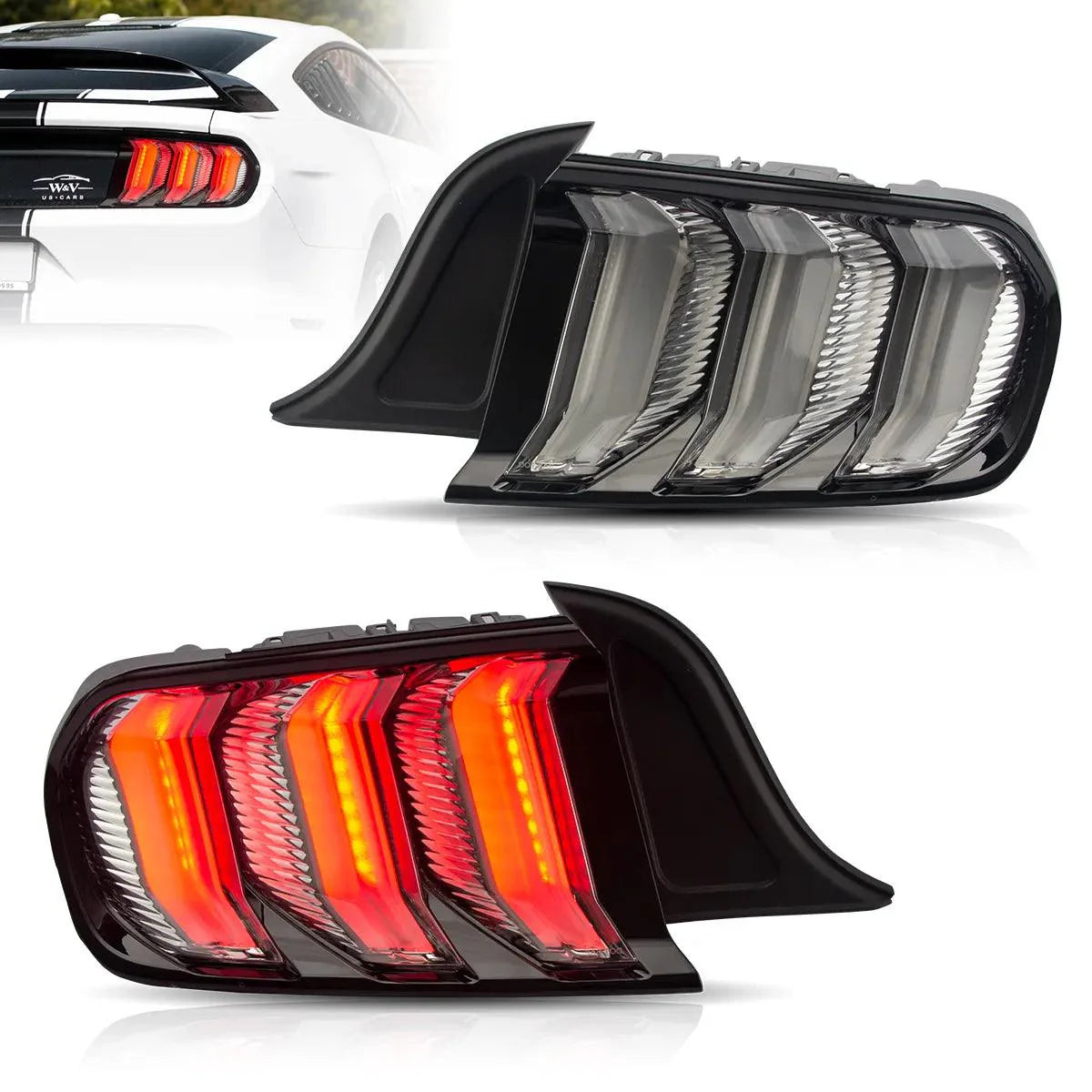 LED Tail Lights Assembly With 5 Modes Sequential Turn Signal For 2015-2023 Ford Mustang 6th Gen (S550) - Vland  – éclairage LED auto