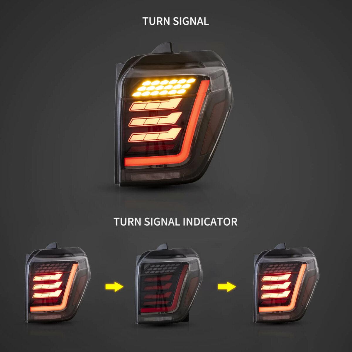 LED Tail Lights Assembly With Dynamic Welcome Lighting For 2010-2023 Toyota 4Runner 5th Gen (N280)