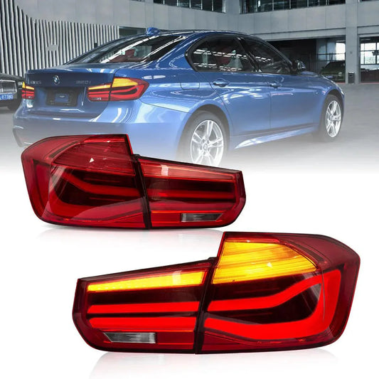 LED Tail Lights Assembly With Sequential Amber Turn Signal For 2012-2019 BMW 3 Series 6th Gen (F30 F35 F80)