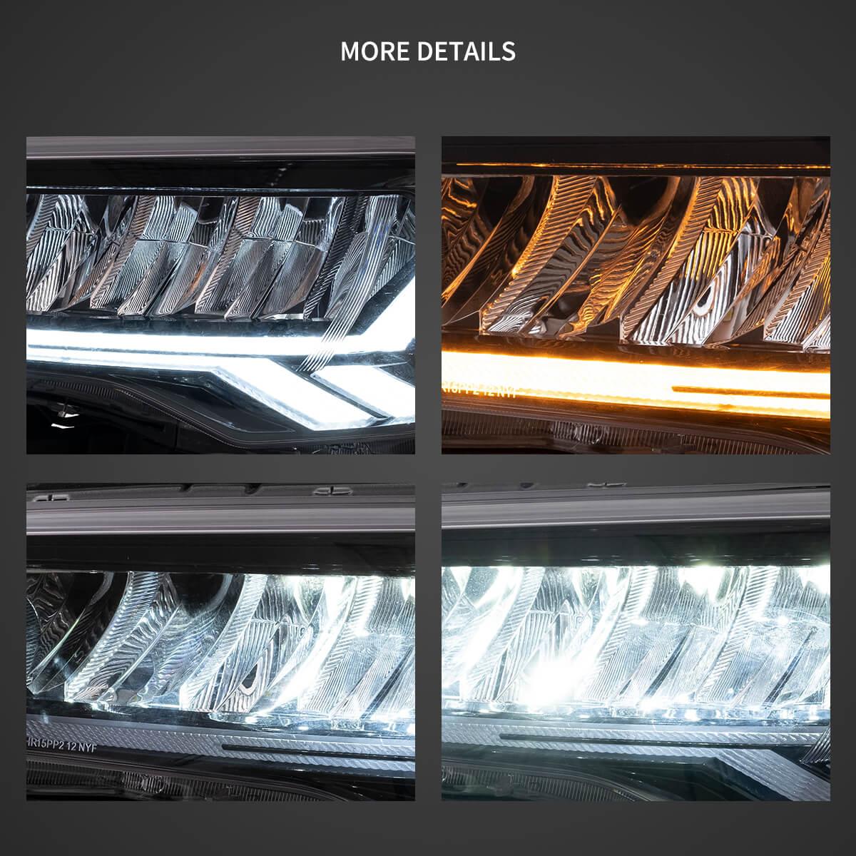 LED Headlight Assembly Reflection Bowl Chrome For 2014-2022 Toyota 4Runner 5th Gen (N280）