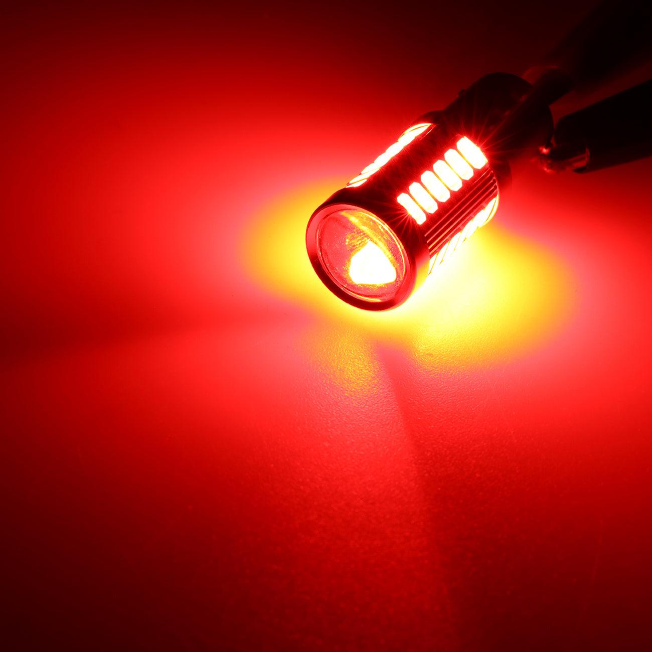 1157 P21/5W BAY15D 50W 33 قطعة - LED 3020SMD أبيض بارد/كهرماني/أحمر 8000LM LED ضوء الفرامل/الرجوع/وقوف السيارات/الخلفية/إشارة الانعطاف