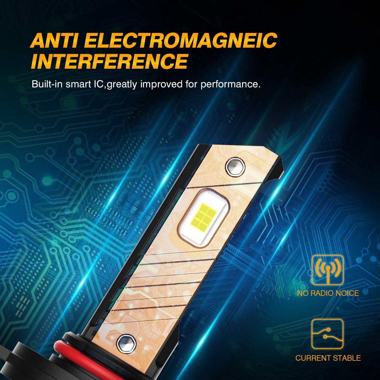 H10 9145 9140 HB3 LED Fog Light/DRL Bulbs 44W 8000LM 3000K Golden Yellow Z3 Series | 2 Bulbs