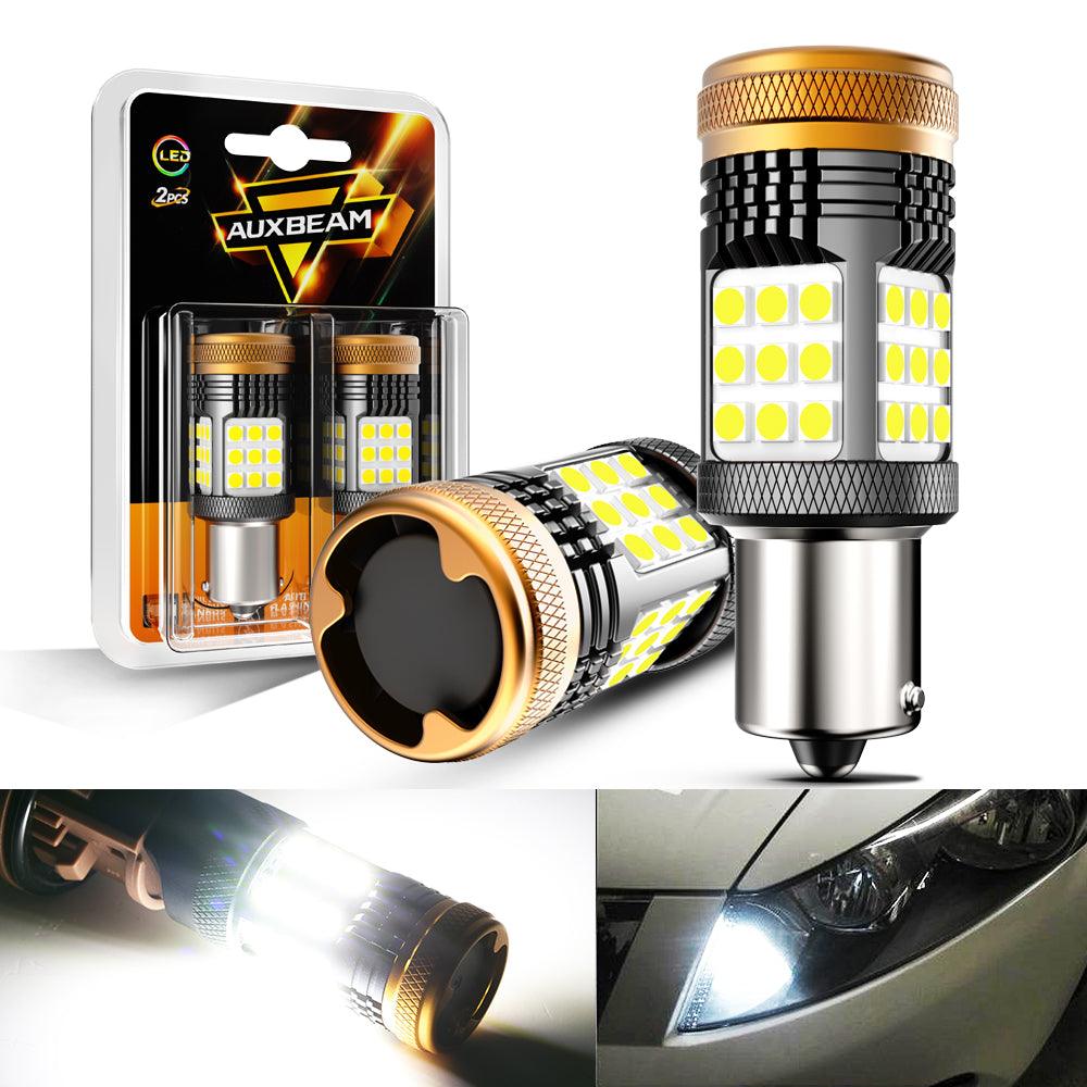3157 7443 1157 1156 BAU15S White Amber Red LED Turn Signal DRL Brake Tail Reversing Light Bulbs LED Bulbs 56W 600% High Brightness CAN-Bus Error Free B21 Series | 2 Bulbs