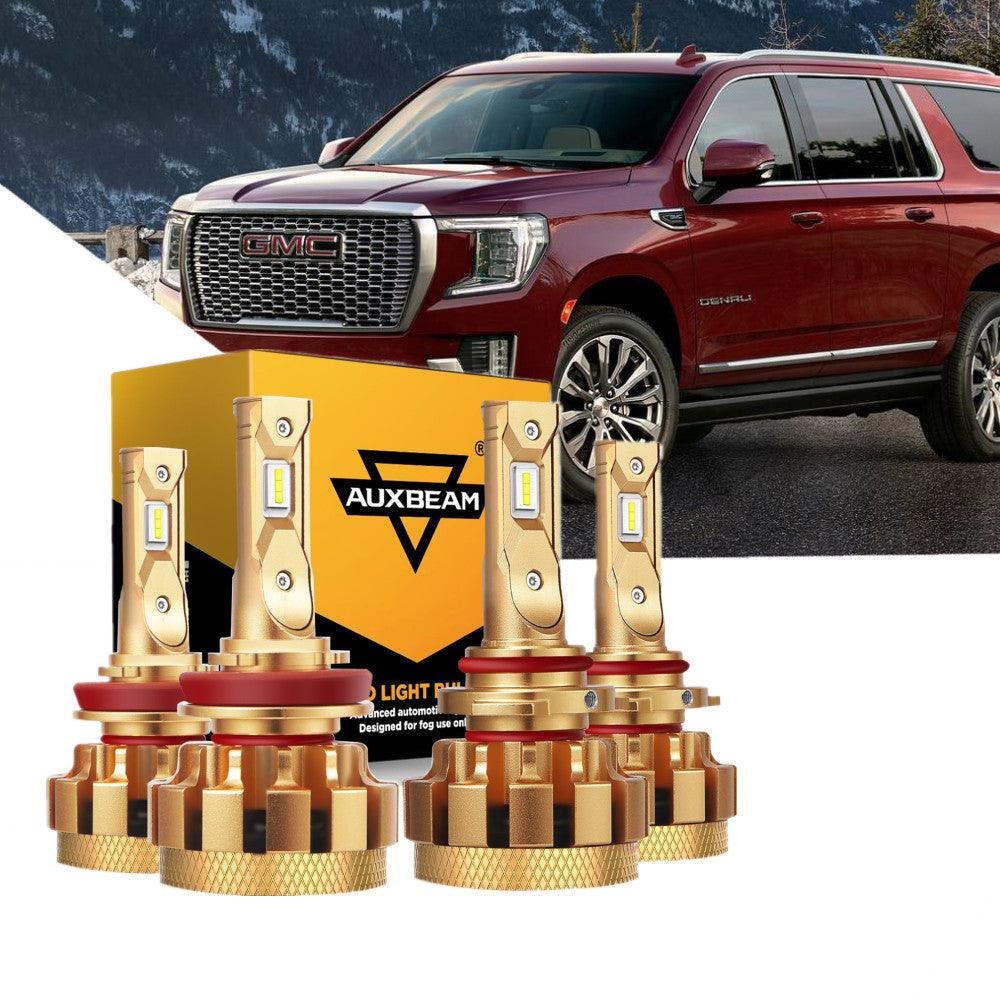 For 2017-2019 GMC Yukon(with halogen lamps) F-16 Plus Series Built-in Canbus Automotive Grade 14000LM LED Light Bulbs High Low Beam Bundle - Auxbeam  – éclairage LED auto