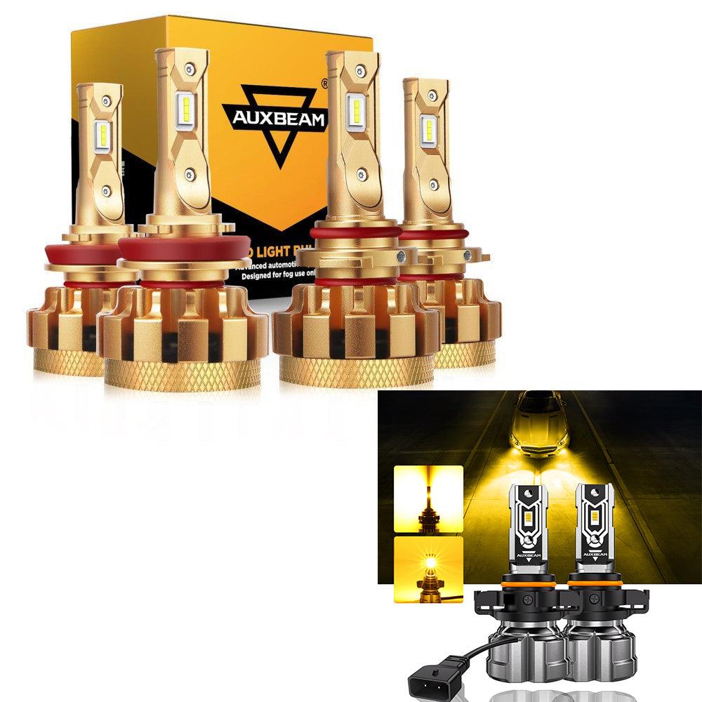 For 2007 Chevrolet Silverado 3500 F-16 Plus Series Built-in Canbus Automotive Grade 14000LM LED Light Bulbs High Low Beam Bundle - Auxbeam  – éclairage LED auto