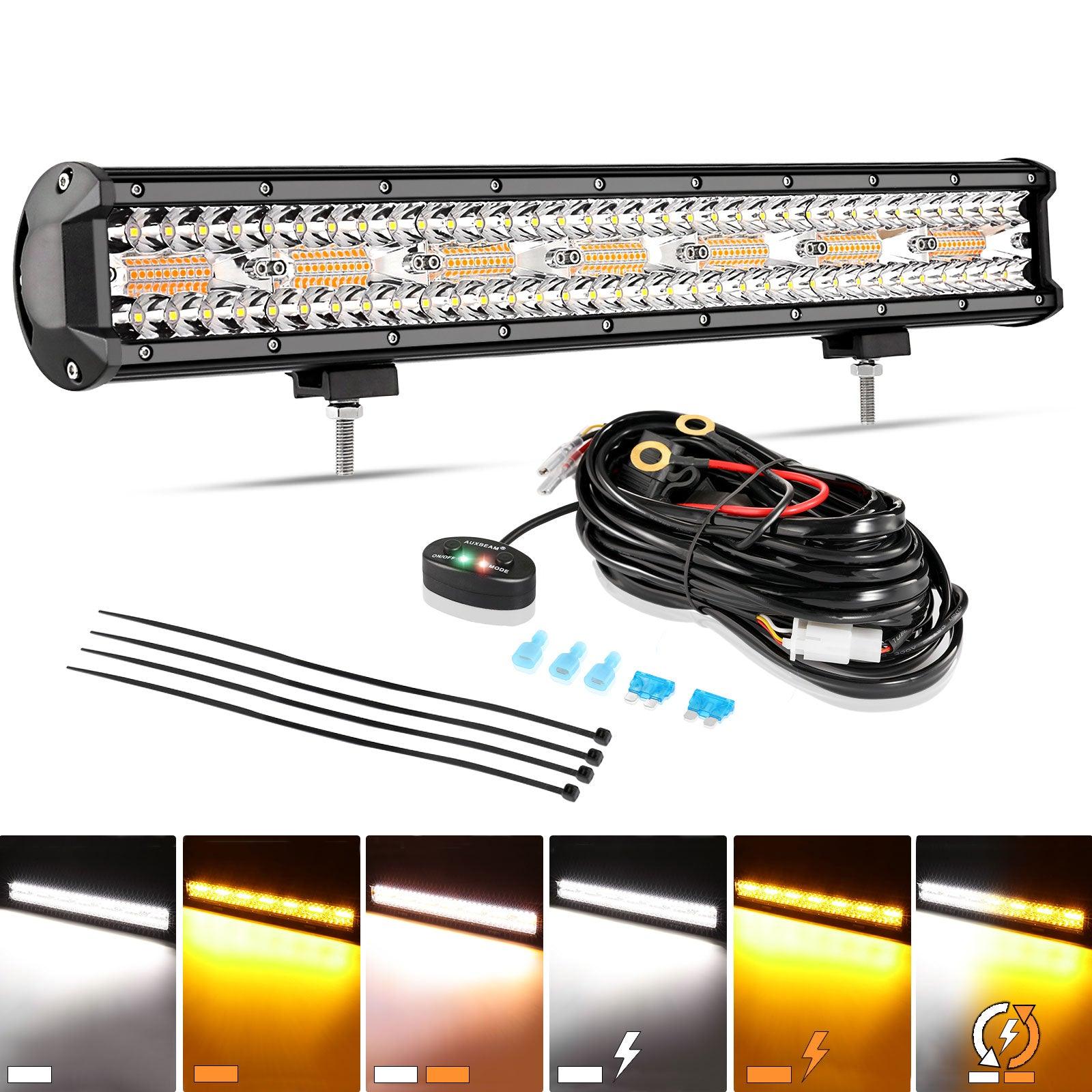 6 Modes Series 20 Inch White&Amber Off Road Led Light Bar - Auxbeam  – éclairage LED auto