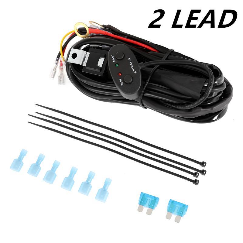 Wiring Harness 10FT, Customized for AUXBEAM 6 Modes LED Light Bar, 12V 40A Relay for Switching Between Different Modes  – éclairage LED auto