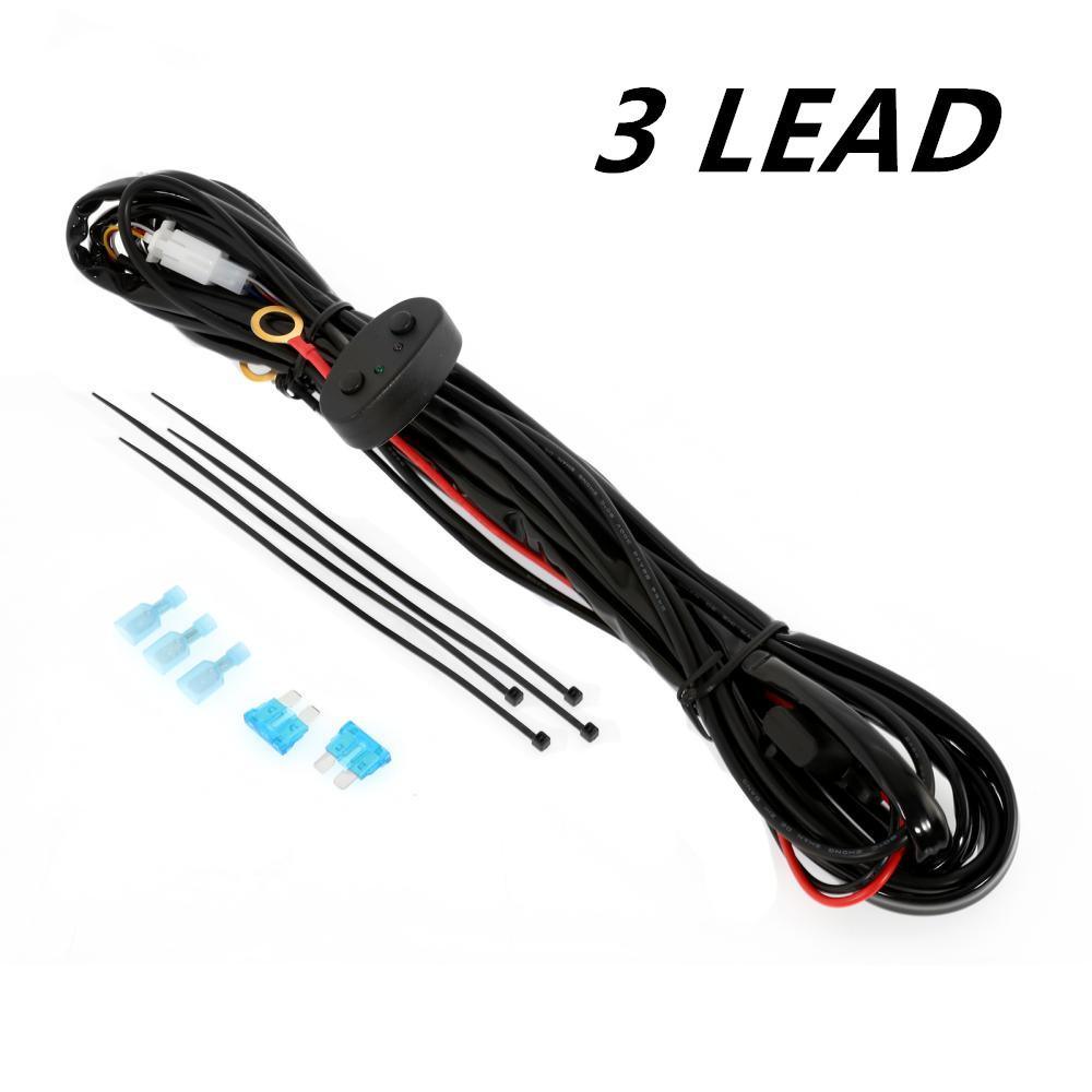 Wiring Harness 10FT, Customized for AUXBEAM 6 Modes LED Light Bar, 12V 40A Relay for Switching Between Different Modes  – éclairage LED auto