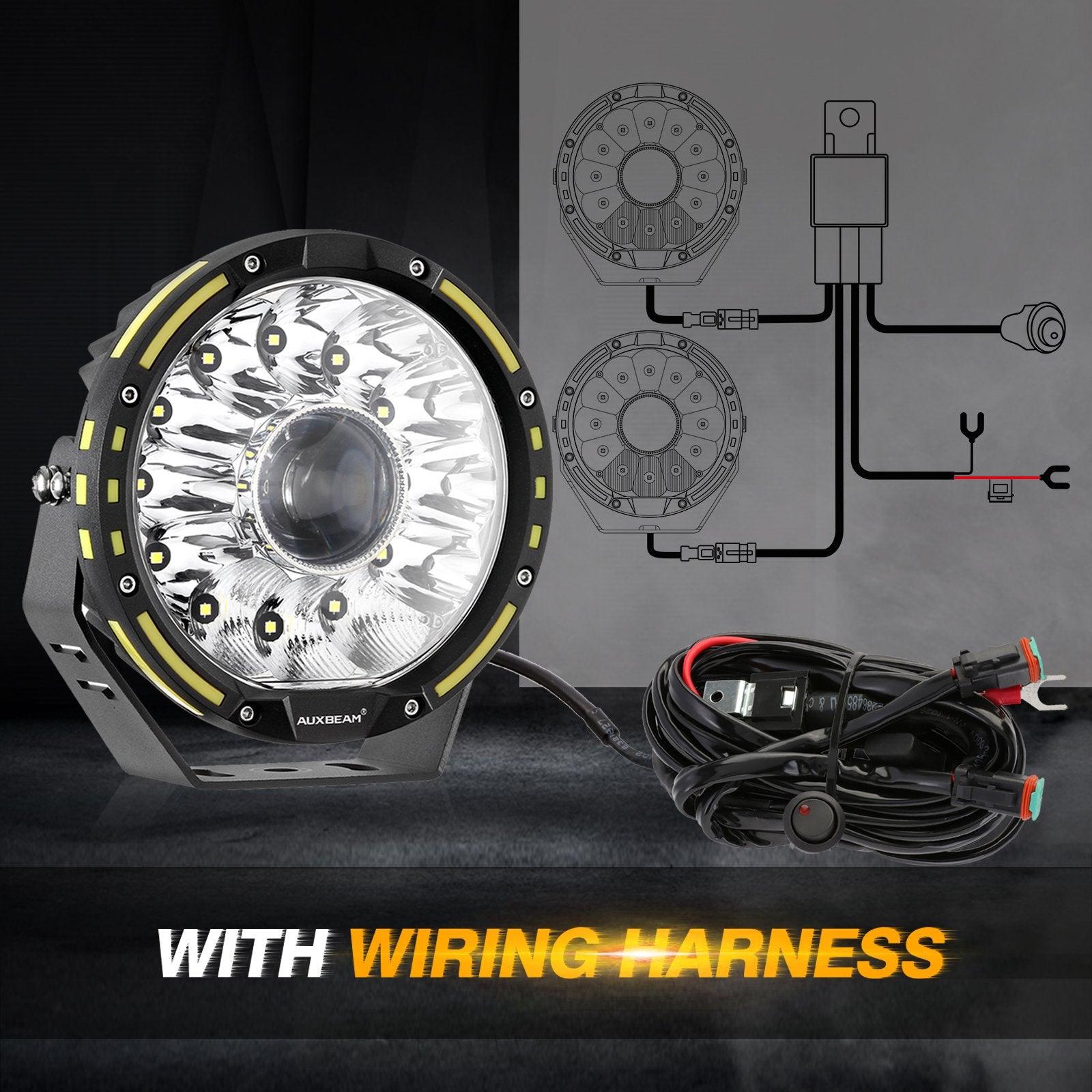 360-PRO Series | 7 Inch 230W 33332LM Custom Lens Offroad LED Driving Lights - Auxbeam  – éclairage LED auto